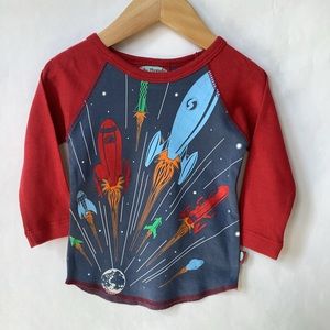 City Treads baby 100% Cotton T with Rockets NWT